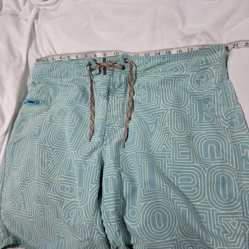Patagonia Wavefairer Mens Board Shorts Size 38 Blue‎ Summer Beach Swim
